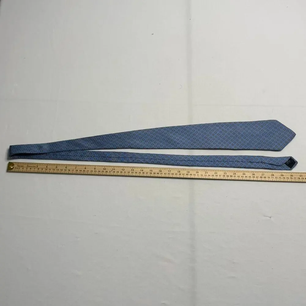 Brooks Brothers Blue Polka Dot Silk Tie Classic Mens Necktie